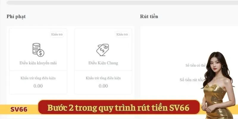 Bước 2 trong quy trình rút tiền SV66