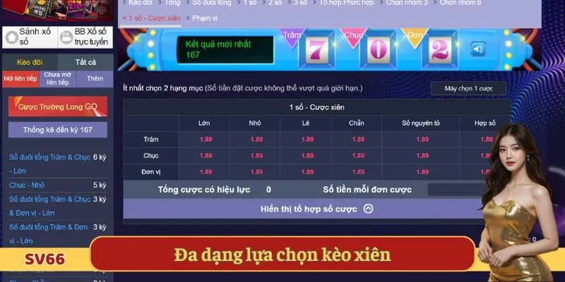 Đa dạng lựa chọn kèo xiên