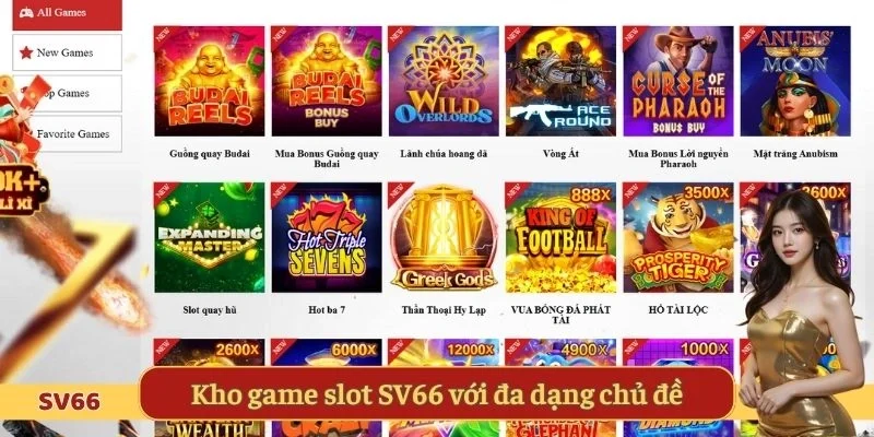 Kho game slot SV66 với đa dạng chủ đề