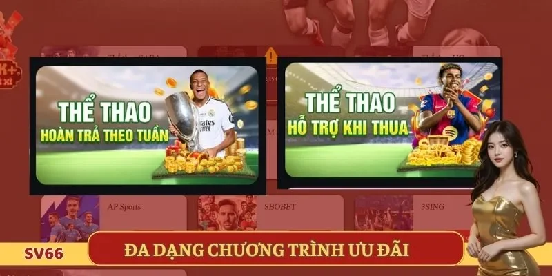Thể thao SV66 hội tụ đa dạng chương trình ưu đãi